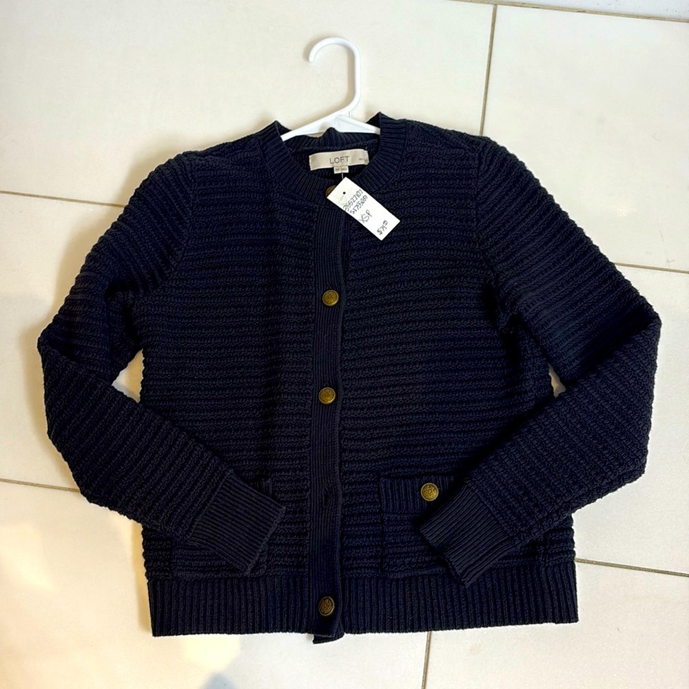 Ann Taylor loft, black cardigan